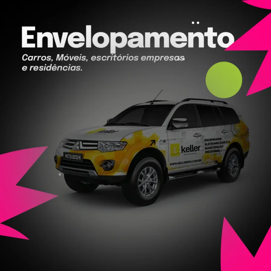 SUV envelopada com a identidade visual da Keller Engenharia — envelopamento de veículo da Do it! Print, Rio de Janeiro