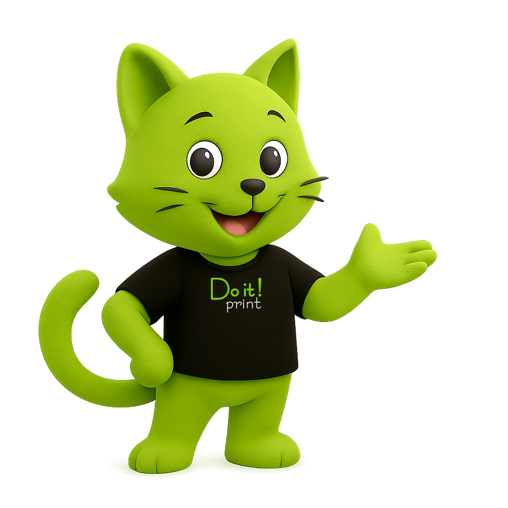 Mascote da Do it! Print, gráfica de impressão látex no Rio de Janeiro