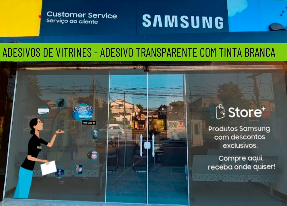 Adesivos para Vitrines — impressão látex Do it! Print RJ
